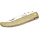 Couteau Laguiole manche en bois beige BRUT et lame acier 420